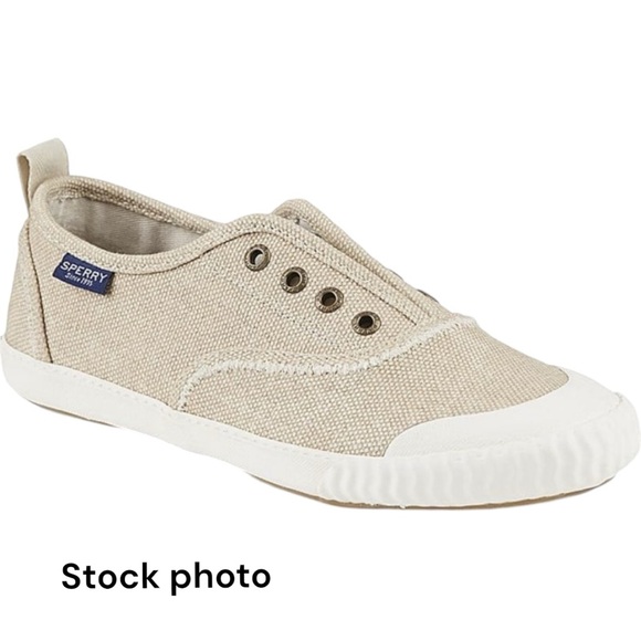 Sperry Sayel Clew Waxy Canvas Taupe Sz 7 1/2 - Picture 15 of 15